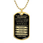 Gift For Daughter From Dad (Dog Tag) Blk Never Forget