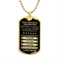 Gift For Daughter From Mom (Dog Tag) Blk Never Forget