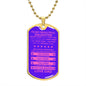 Gift For Daughter From Dad (Dog Tag) Pink Never Forget