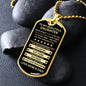 Gift For Daughter From Mom & Dad (Dog Tag) Blk Never Forget