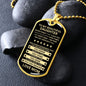Gift For Daughter From Mom (Dog Tag) Blk Never Forget