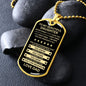 Gift For Daughter From Dad (Dog Tag) Blk Never Forget