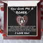 You Give Me A Boner - Valentine's Love Heart Necklace