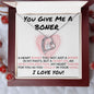 You Give Me A Boner - Valentine's Love Heart Necklace