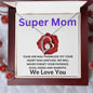 To Our Mom - Super Mom - Valentine's Love Heart Necklace