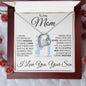 To My Mom - Piece Of You - Valentine's Love Heart Necklace