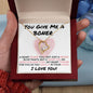 You Give Me A Boner - Valentine's Love Heart Necklace