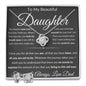 Gift For Daughter From Dad Love Knot Necklace With Earrings Dream Msg