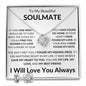 To My Beautiful Soulmate - Found My Missing Piece - Valentine's Day Love Knot Necklace