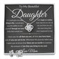 Gift For Daughter From Mom Love Knot Necklace With Earrings Blk See The Way I Do Msg Card
