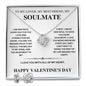 To My Beautiful Soulmate - I Am Grateful - Valentine's Day Love Knot Necklace