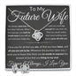 Gift For Future Wife Love Knot Necklace With Earrings Dream Msg
