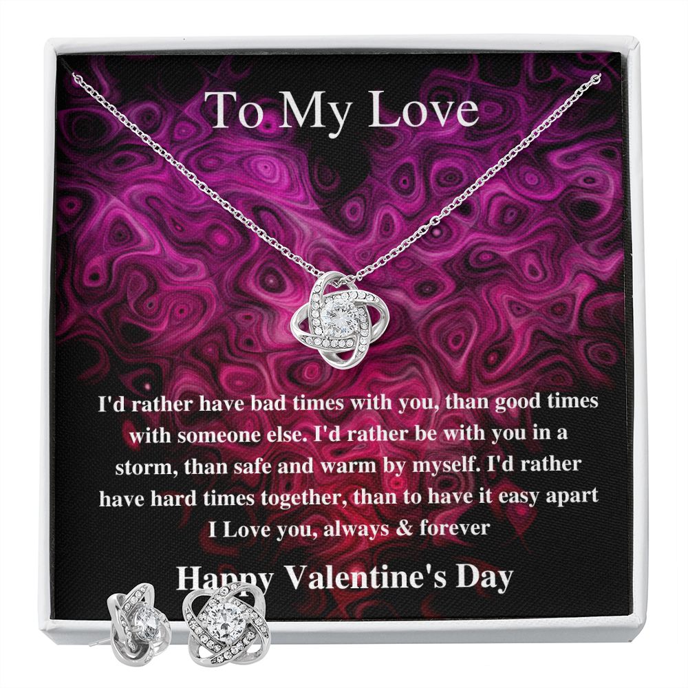 To My Wife My Soulmate - Valentine's Love Knot Necklace