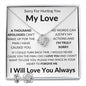 I'm Sorry - A Thousand Apologies - Valentine's Love Knot Necklace