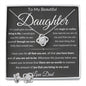 Gift For Daughter From Dad Love Knot Necklace With Earrings Blk See The Way I Do Msg Card
