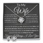 Gift For Wife Love Knot Necklace With Earrings Dream Msg