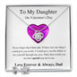 To My Daughter From Dad - Valentine's Love Knot Necklace