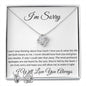 I'm Sorry - Can't Stop Thinking - Valentine's Love Knot Necklace