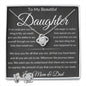 Gift For Daughter From Mom & Dad Love Knot Necklace With Earrings Blk See The Way I Do Msg Card
