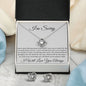 I'm Sorry - Can't Stop Thinking - Valentine's Love Knot Necklace