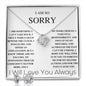 I'm Sorry - Can't Take It Back - Valentine's Love Knot Necklace