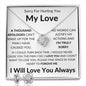 I'm Sorry - A Thousand Apologies - Valentine's Love Knot Necklace