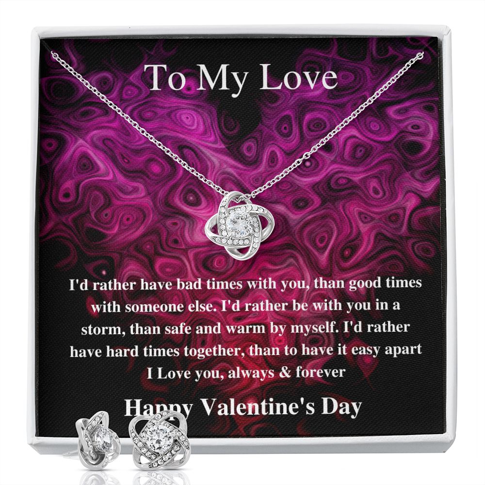 To My Wife My Soulmate - Valentine's Love Knot Necklace