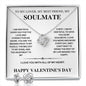 To My Beautiful Soulmate - I Am Grateful - Valentine's Day Love Knot Necklace