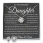 Gift For Daughter From Mom & Dad Love Knot Necklace With Earrings Blk See The Way I Do Msg Card