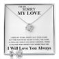 I'm Sorry - I Hide My Tears - Valentine's Love Knot Necklace