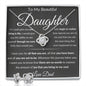Gift For Daughter From Dad Love Knot Necklace With Earrings Blk See The Way I Do Msg Card