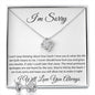 I'm Sorry - Can't Stop Thinking - Valentine's Love Knot Necklace