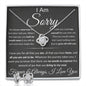 Apology Gift For Loved One Love Knot Necklace With Earrings Dream Msg