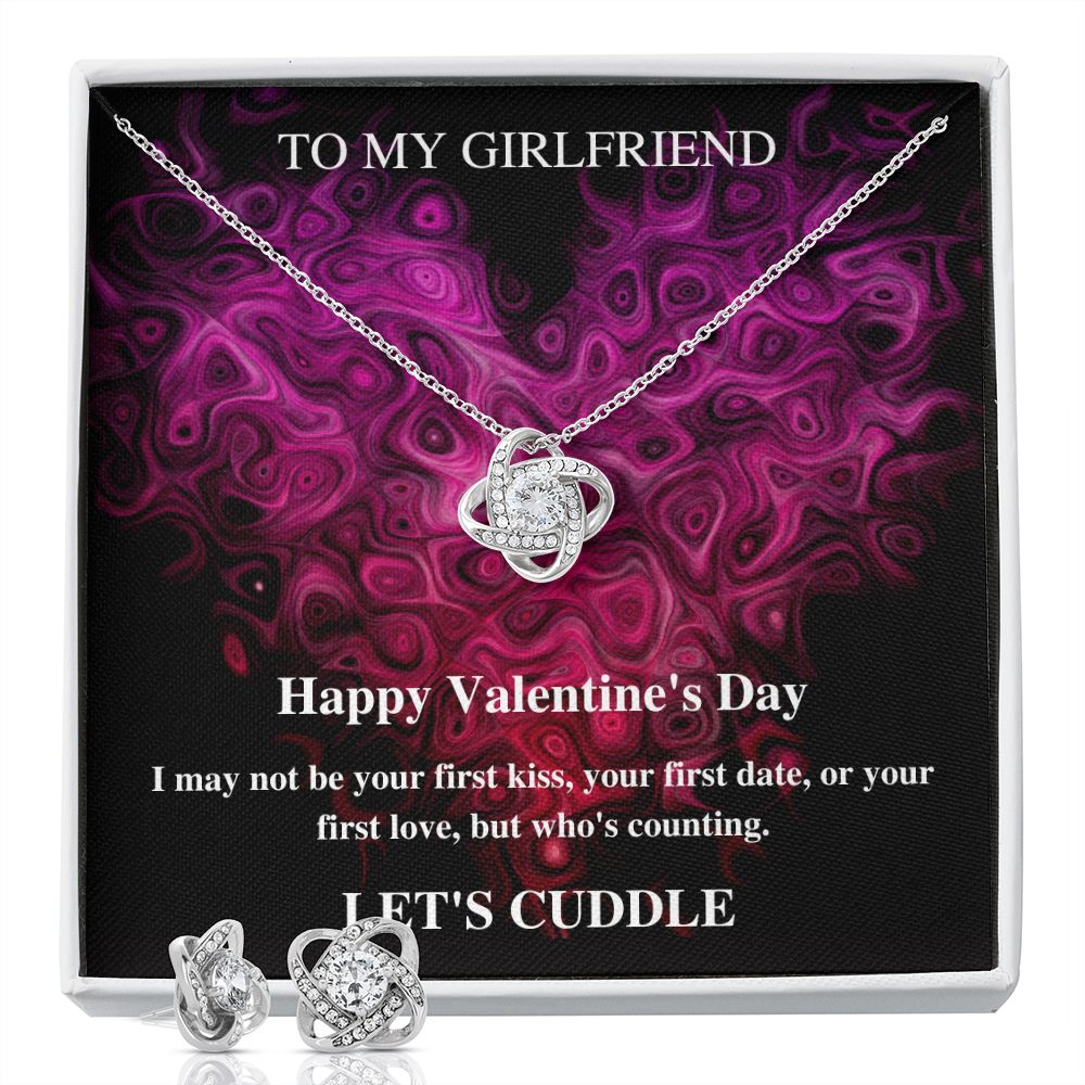 To My Girlfriend Let's Cuddle - Valentine's Love Knot Necklace