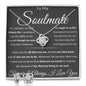 Gift For Soulmate Love Knot Necklace With Earrings Blk See The Way I Do Msg Card
