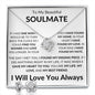 To My Beautiful Soulmate - Found My Missing Piece - Valentine's Day Love Knot Necklace