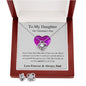 To My Daughter From Dad - Valentine's Love Knot Necklace