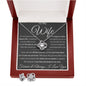 Gift For Wife Love Knot Necklace With Earrings Blk See The Way I Do Msg Card