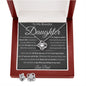 Gift For Daughter From Dad Love Knot Necklace With Earrings Blk See The Way I Do Msg Card