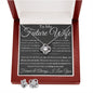 Gift For Future Wife Love Knot Necklace With Earrings Dream Msg