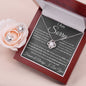 Apology Gift For Loved One Love Knot Necklace With Earrings Dream Msg