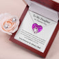 To My Daughter From Dad - Valentine's Love Knot Necklace