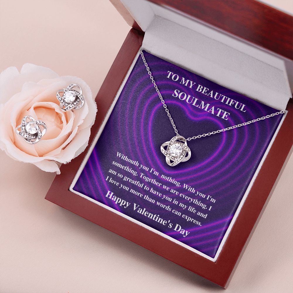 To My Soulmate Woman Of My Dreams - Valentine's Love Knot Necklace