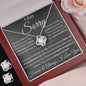 Apology Gift For Loved One Love Knot Necklace With Earrings Dream Msg