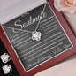 Gift For Soulmate Love Knot Necklace With Earrings Blk See The Way I Do Msg Card