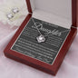 Gift For Daughter From Dad Love Knot Necklace With Earrings Dream Msg