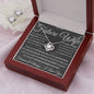 Gift For Future Wife Love Knot Necklace With Earrings Blk See The Way I Do Msg Card