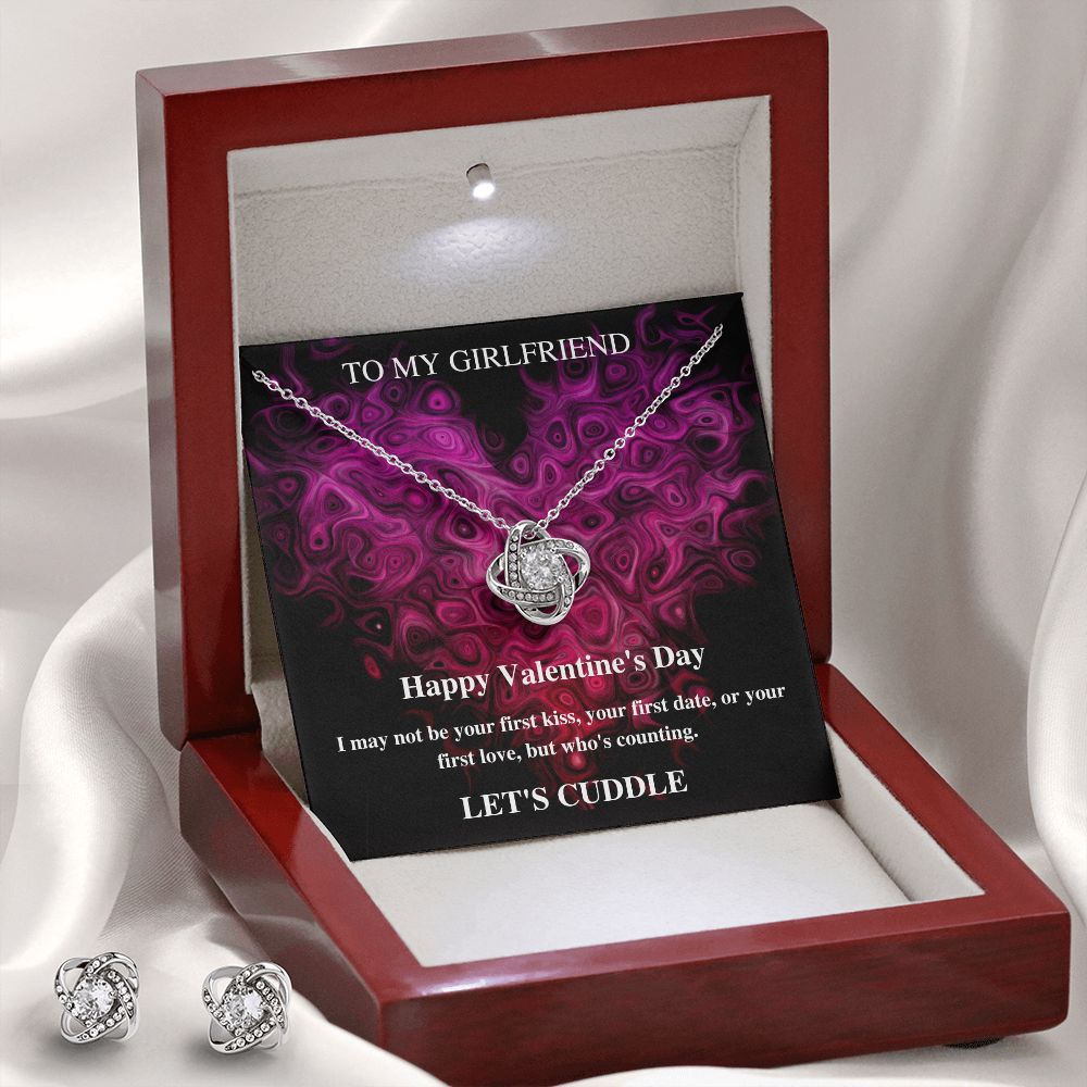 To My Girlfriend Let's Cuddle - Valentine's Love Knot Necklace