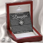 Gift For Daughter From Mom & Dad Love Knot Necklace With Earrings Blk See The Way I Do Msg Card