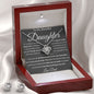 Gift For Daughter From Dad Love Knot Necklace With Earrings Blk See The Way I Do Msg Card